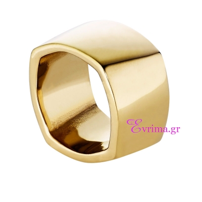 Loisir Stainless Steel Ring with Ion Plated Gold. [04L27-00365]