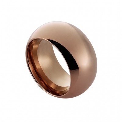 Oxette Stainless Steel Ring with Ion Plated Rose Gold. [04X27-00171]