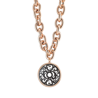 Oxette | Κολιέ Oxette από ανοξείδωτο ατσάλι (Stainless Steel) με Ion Plated Rose Gold. [01X27-00200]
