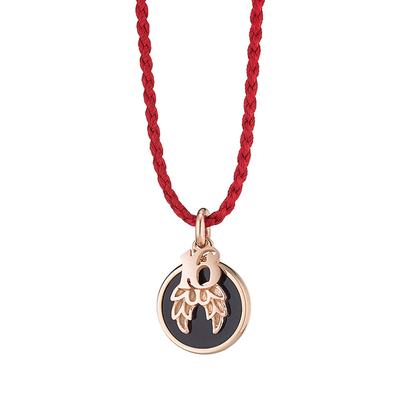 Oxette Stainless Steel Pendant (Charm 2016) with Precious Stones (Enamel) and Ion Plated Rose Gold. [05X27-00107]