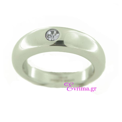Loisir Stainless Steel Ring with Precious Stones (Quartz Crystals). [04L03-00178]