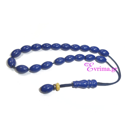 Worry beads (handmade) with Precious Stones (Lapis Lazuli). Product Code : [WB-HM-002]
