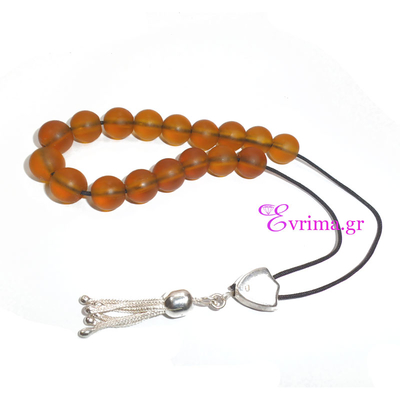 Worry beads (handmade) with Sterling Silver 925o and Precious Stones (Murano). Product Code : [WB-HM-009]