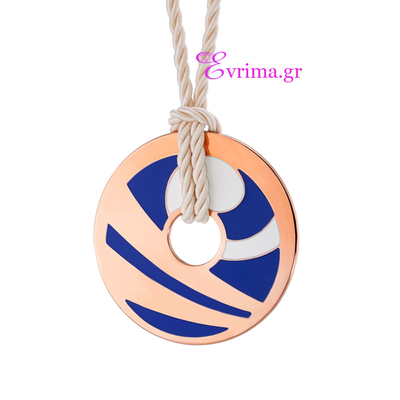 Loisir Stainless Steel Pendant with Precious Stones (Enamel) and Ion Plated Rose Gold. [05L27-00236]