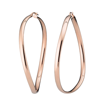 Oxette Sterling Silver Earrings 03X05-01421 with Rose Gold Plating
