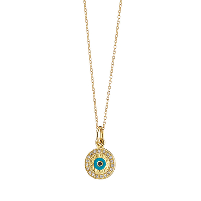 Oxette Sterling Silver Pendant with Gold Plating and Precious Stones (Zirconia). [05X05-00490]