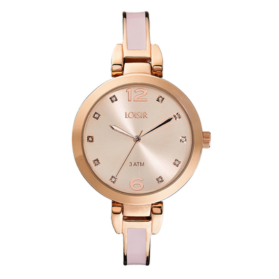 Loisir Stainless Steel Watch with Rose Gold bracelet. [11L05-00277]