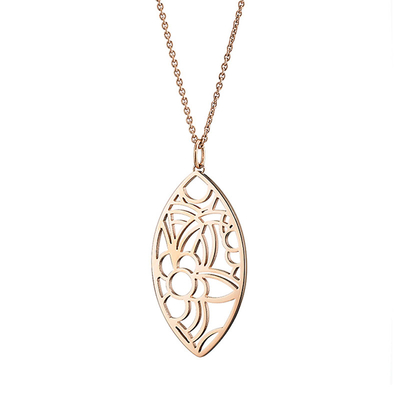 Loisir Stainless Steel Necklace with Ion Plated Rose Gold. [01L27-00499]