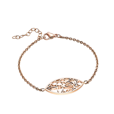 Loisir Stainless Steel Bracelet with Ion Plated Rose Gold. [02L27-00647]