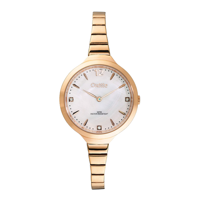 Oxette watch (11X05-00460) with Rose Gold stainless steel frame and bracelet.