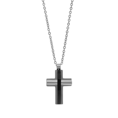 Visetti Stainless Steel Cross AD-KD066 with Ion Plated Black