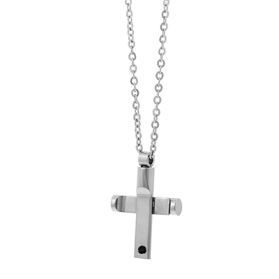 Visetti Stainless Steel Cross with Ion Plated Black. Product Code : [AD-KD137]