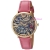 Juicy Couture ρολόι από χρυσό ανοξείδωτο ατσάλι με ροζ δερμάτινο λουράκι 1901456