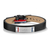 Tommy Hilfiger black leather bracelet with stainless steel 2700679