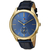 Tommy Hilfiger Watch with gold stainless steel and dark blue leather strap 1781575