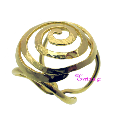 Handmade Ring with Sterling Silver Gold Plating. Product Code : [IJ-010356]