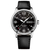 Hugo Boss Watch with stainless steel and black leather strap 1513330
