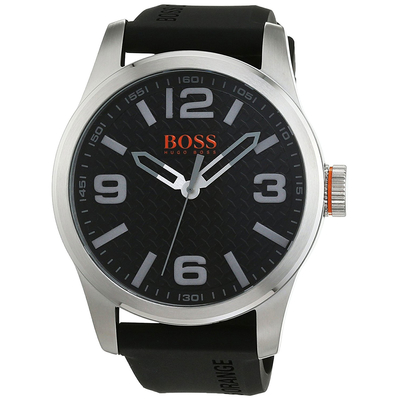Hugo Boss Orange Watch with stainless steel and black silicon strap 1513350