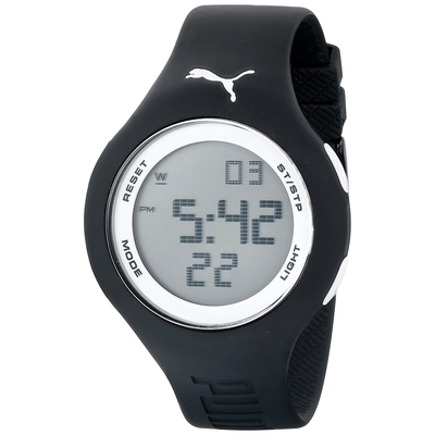Puma ρολόι από ανθεκτικό πλαστικό με μαύρο λουράκι σιλικόνης PU910801017