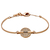 Pilgrim bracelet with rose gold plated brass and precious stones (quartz crystals) 161634002