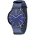 Harry Williams watch with black stainless steel and blue leather strap HW-2014M/05