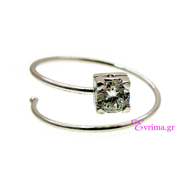 Handmade Ring with Sterling Silver Platinum Plating and Precious Stones (Zirconia). Product Code : IJ-010389