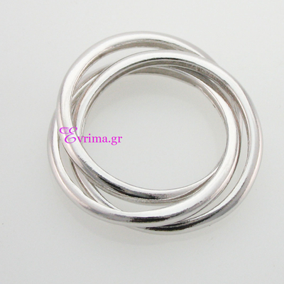 Handmade Ring (Three Rings) with Sterling Silver Platinum Plating. Product Code : IJ-010407