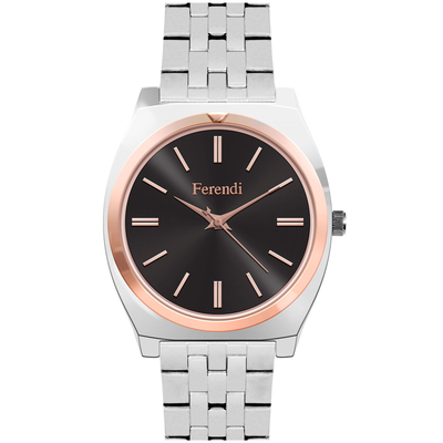 Ferendi watch 8565-6 with steel alloy frame and bracelet. This watch belongs to Ferendi Minimal Chic Collection.