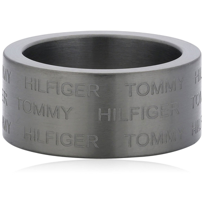 Tommy Hilfiger men's stainless steel ring with black plating 2700117