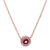 Σετ κοσμημάτων Prince Silvero (κολιέ, σκουλαρίκια και δαχτυλίδι) από ροζ επιχρυσωμένο ασήμι 925ο με ημιπολύτιμες πέτρες (ζιργκόν). JD-SE170R-R-SET κολιέ μέρος του σετ