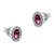 Σετ κοσμημάτων Prince Silvero (κολιέ, σκουλαρίκια και δαχτυλίδι) από επιπλατινωμένο ασήμι 925ο με ημιπολύτιμες πέτρες (ζιργκόν). JD-SE171R-SET σκουλαρίκια μέρος του σετ