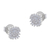 Σετ κοσμημάτων Prince Silvero (μενταγιόν και σκουλαρίκια αστέρι) από επιπλατινωμένο ασήμι 925ο με ημιπολύτιμες πέτρες (ζιργκόν). YF-SE001-SET σκουλαρίκια μέρος του σετ