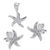 Σετ κοσμημάτων Prince Silvero (μενταγιόν και σκουλαρίκια αστερίας) από επιπλατινωμένο ασήμι 925ο με ημιπολύτιμες πέτρες (ζιργκόν). YF-SE011-SET