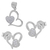 Σετ κοσμημάτων Prince Silvero (μενταγιόν και σκουλαρίκια καρδιά) από επιπλατινωμένο ασήμι 925ο με ημιπολύτιμες πέτρες (ζιργκόν). YF-SE013-SET