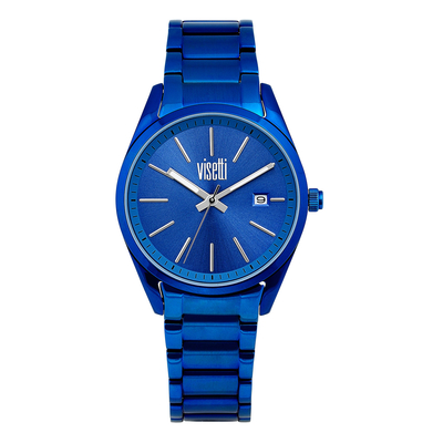 Visetti ladies watch with blue stainless steel frame and band. Product Code : TI-795-CC