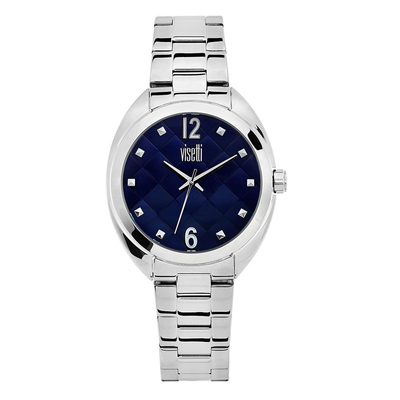 Visetti ladies watch with silver stainless steel frame and band. Product Code : ZE-992-SC