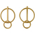 Pilgrim σκουλαρίκια από επιχρυσωμένο ορείχαλκο 101712023