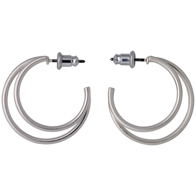 Pilgrim earrings (hoops) with silver plated brass 101716033