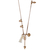 Pilgrim necklace with rose gold plated brass and precious stones (quartz crystals) 131714021