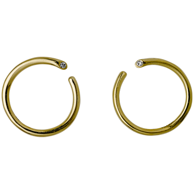 Pilgrim earrings (hoops) with gold plated brass 131722013
