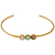 Pilgrim bracelet with gold plated brass and precious stones (mineral crystals) 141722412