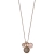 Pilgrim necklace with rose gold plated brass and precious stones (mineral crystals) 141724721