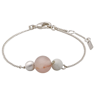 Pilgrim bracelet with silver plated brass and precious stones (mineral crystals) 151716702