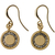 Pilgrim earrings with gold plated brass and precious stones (quartz crystals) 161712023