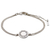 Pilgrim bracelet with silver plated brass and precious stones (quartz crystals) 161716002