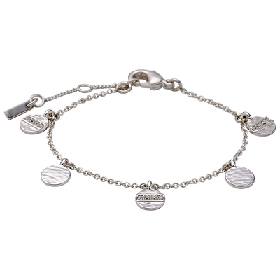 Pilgrim bracelet with silver plated brass and precious stones (quartz crystals) 161726012