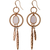 Pilgrim earrings with rose gold plated brass and precious stones (mineral crystals) 211714023