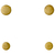 Pilgrim σκουλαρίκια από επιχρυσωμένο ορείχαλκο 281712013