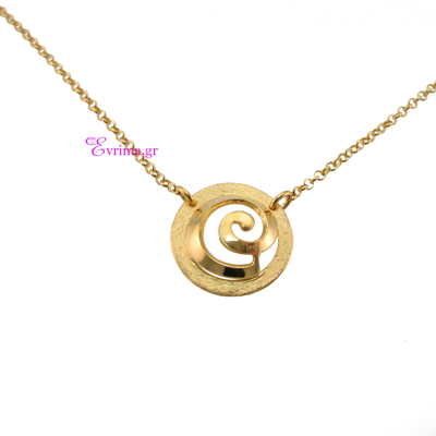 Handmade Necklace with Sterling Silver Gold Plating. Product Code : IJ-040045