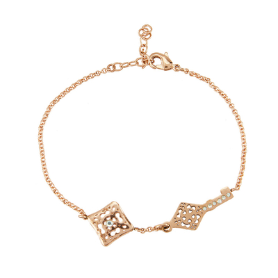 Loisir Bracelet 02L15-00436 with Rose Gold Brass and Precious Stones (Zirconia)